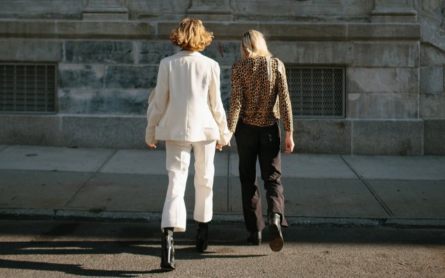 Couple walking together