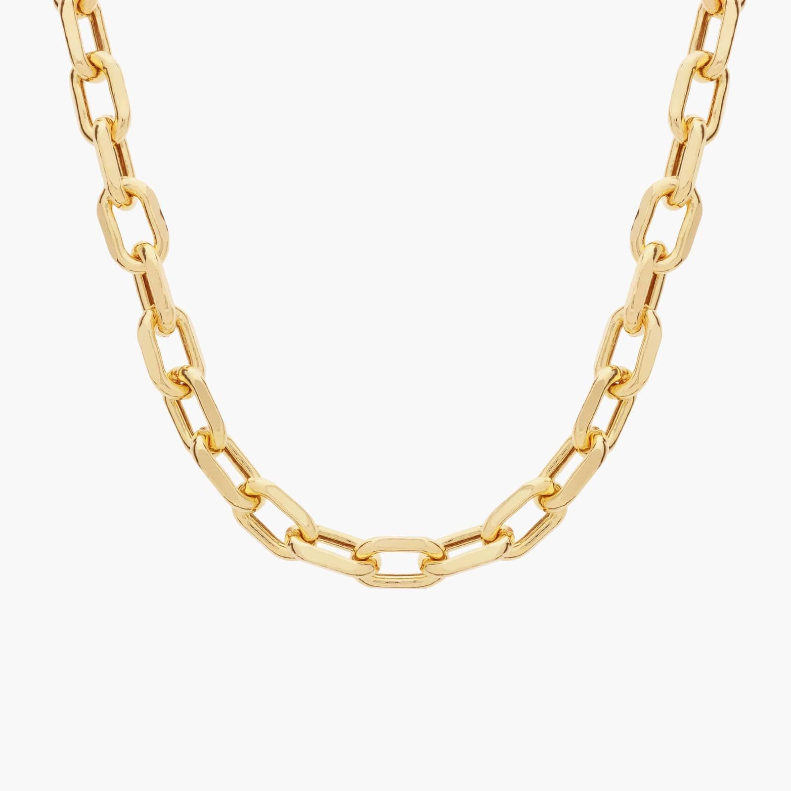 18" Diamond Cut Open Link Cable Chain Necklace in 14k Yellow Gold (4.9 mm)