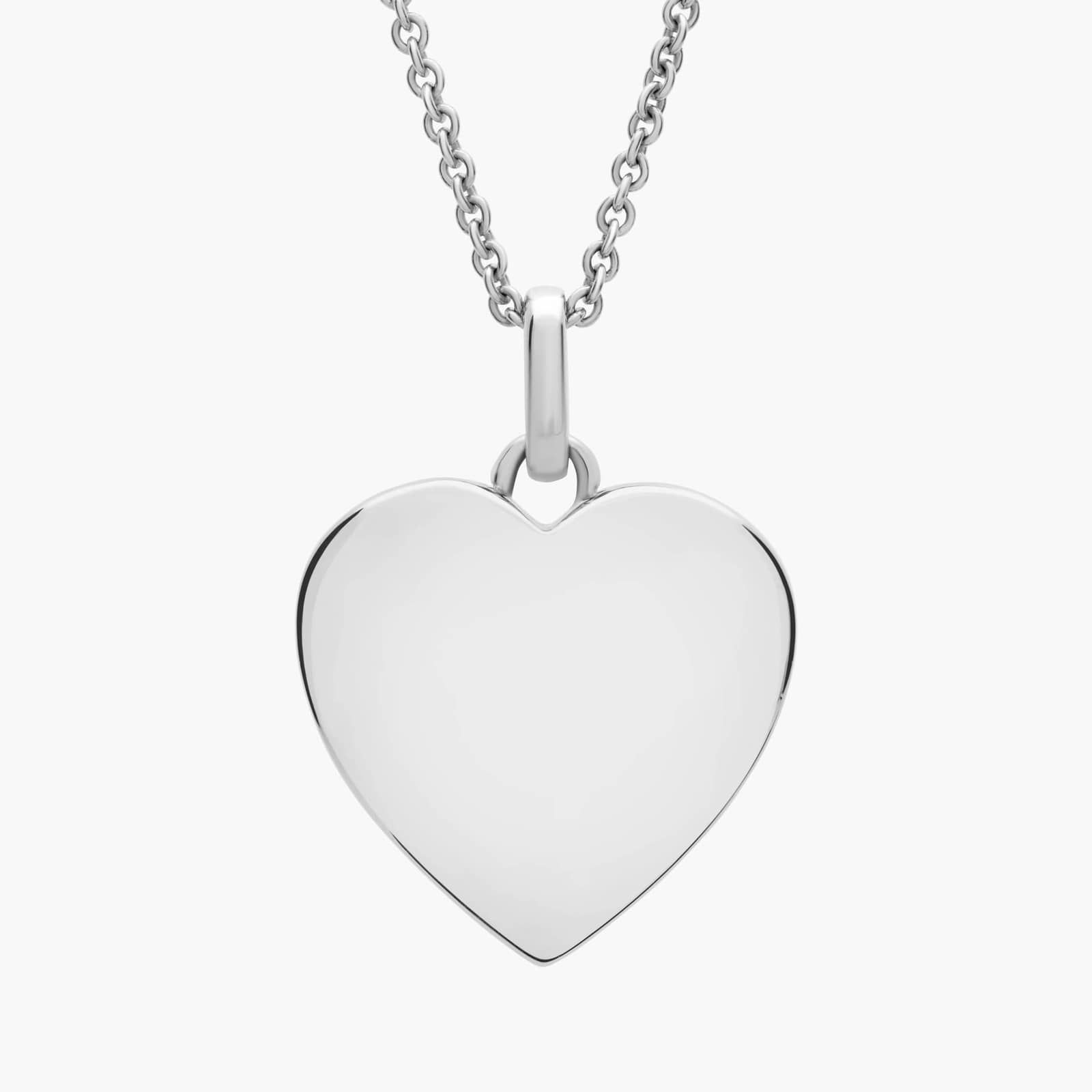 18" Infinity Heart Pendant in Sterling Silver (1 mm)