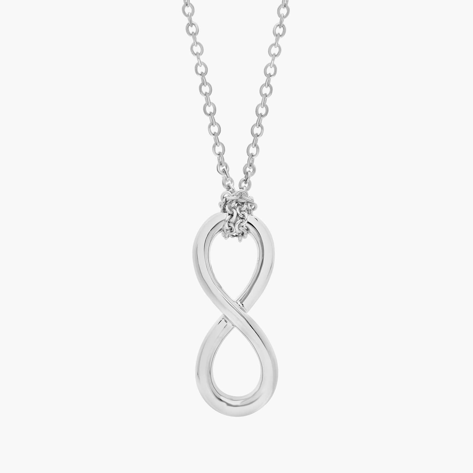 18" Infinity Pendant in Sterling Silver (1 mm)