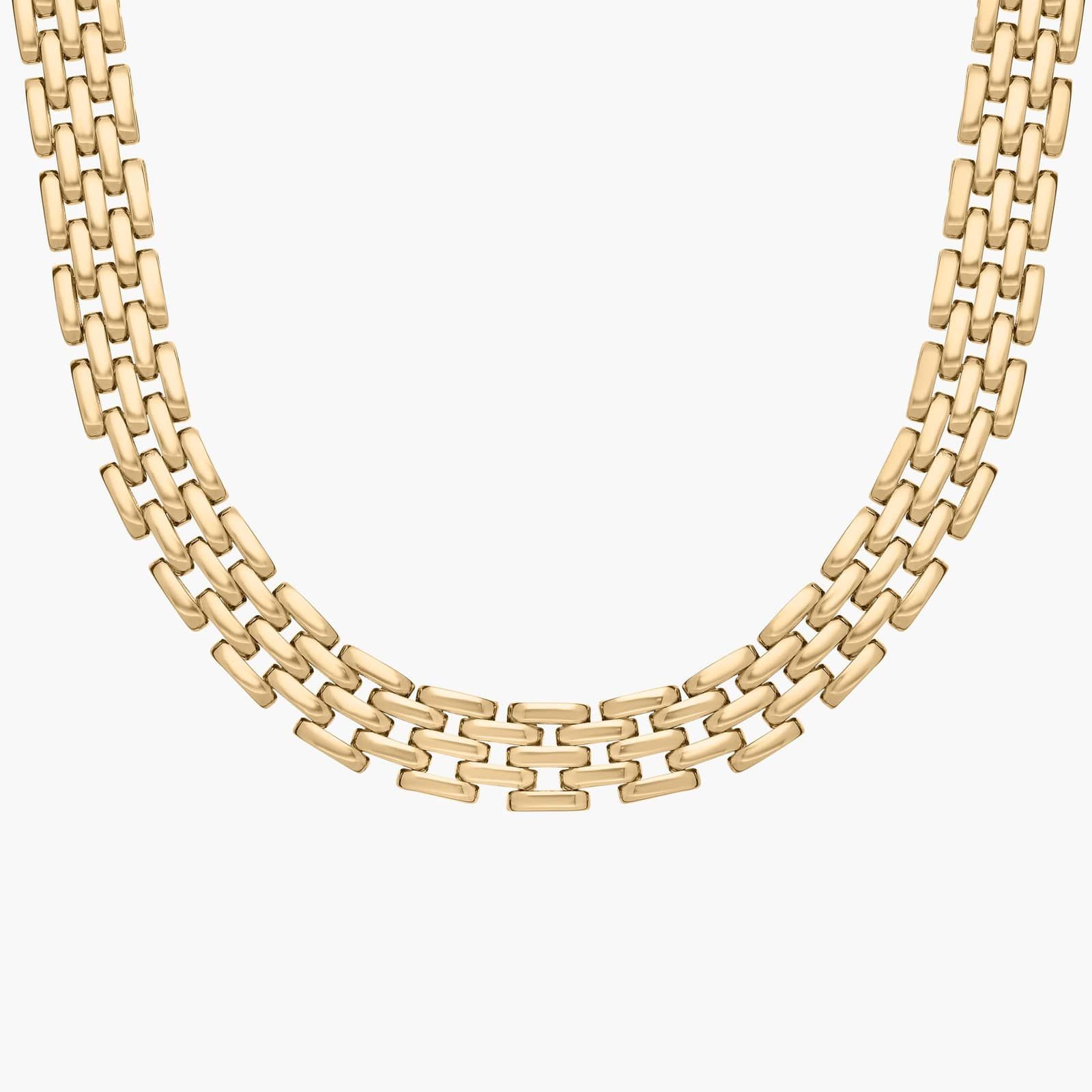 18" Panther Necklace in 14k Yellow Gold (6.35 mm)