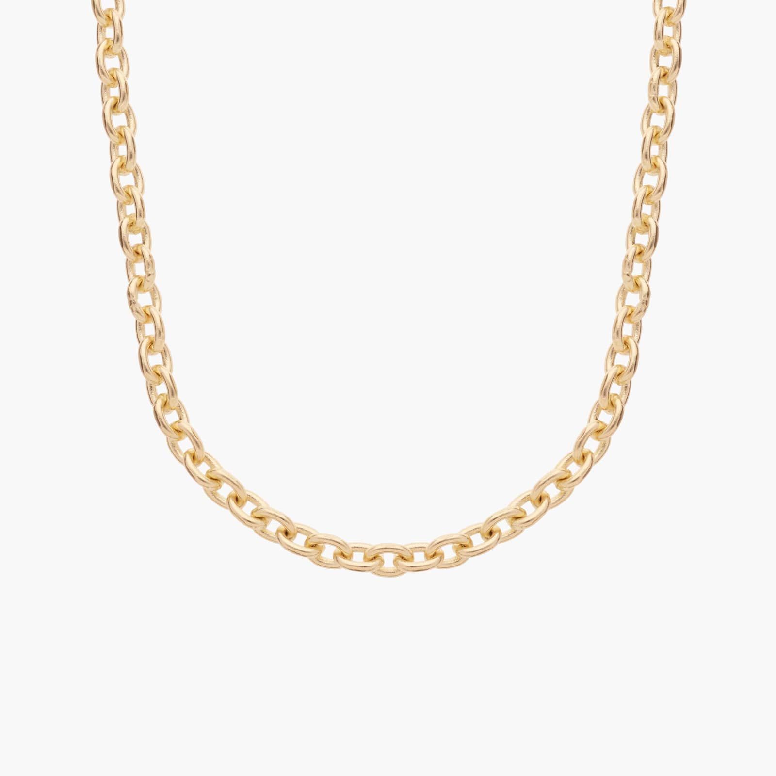 18" Round Open Link Cable Chain in 14k Yellow Gold (3.2 mm)