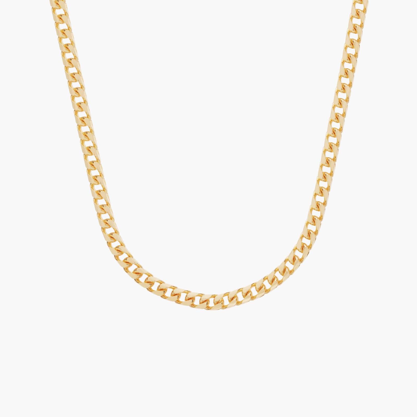 20" Men's Franco Chain Necklace in Solid 14k Yellow Gold (2.5 mm)