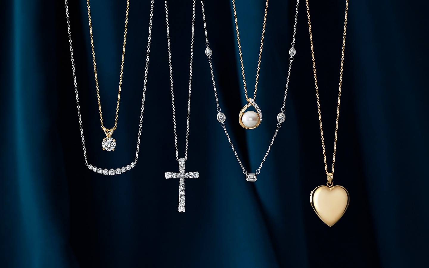 Blue Nile layering necklaces.