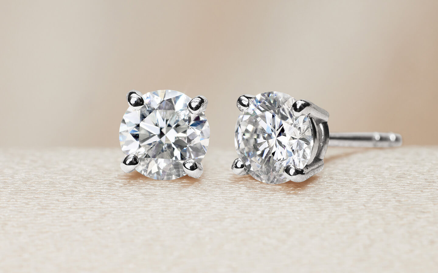 Diamond stud earrings