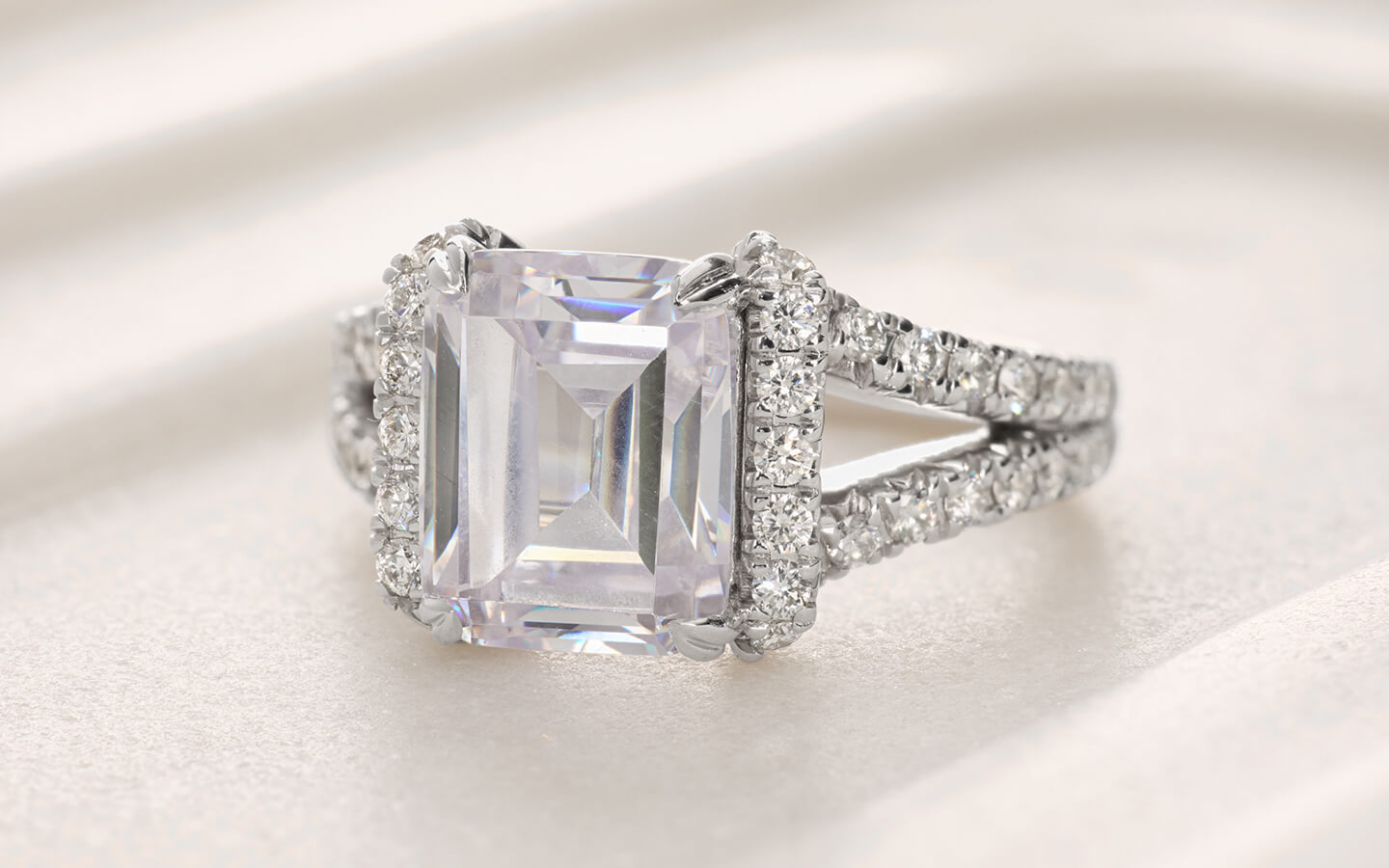 Art deco style engagement ring