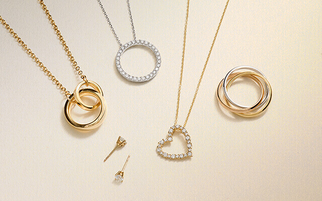 Gold and diamond jewelry