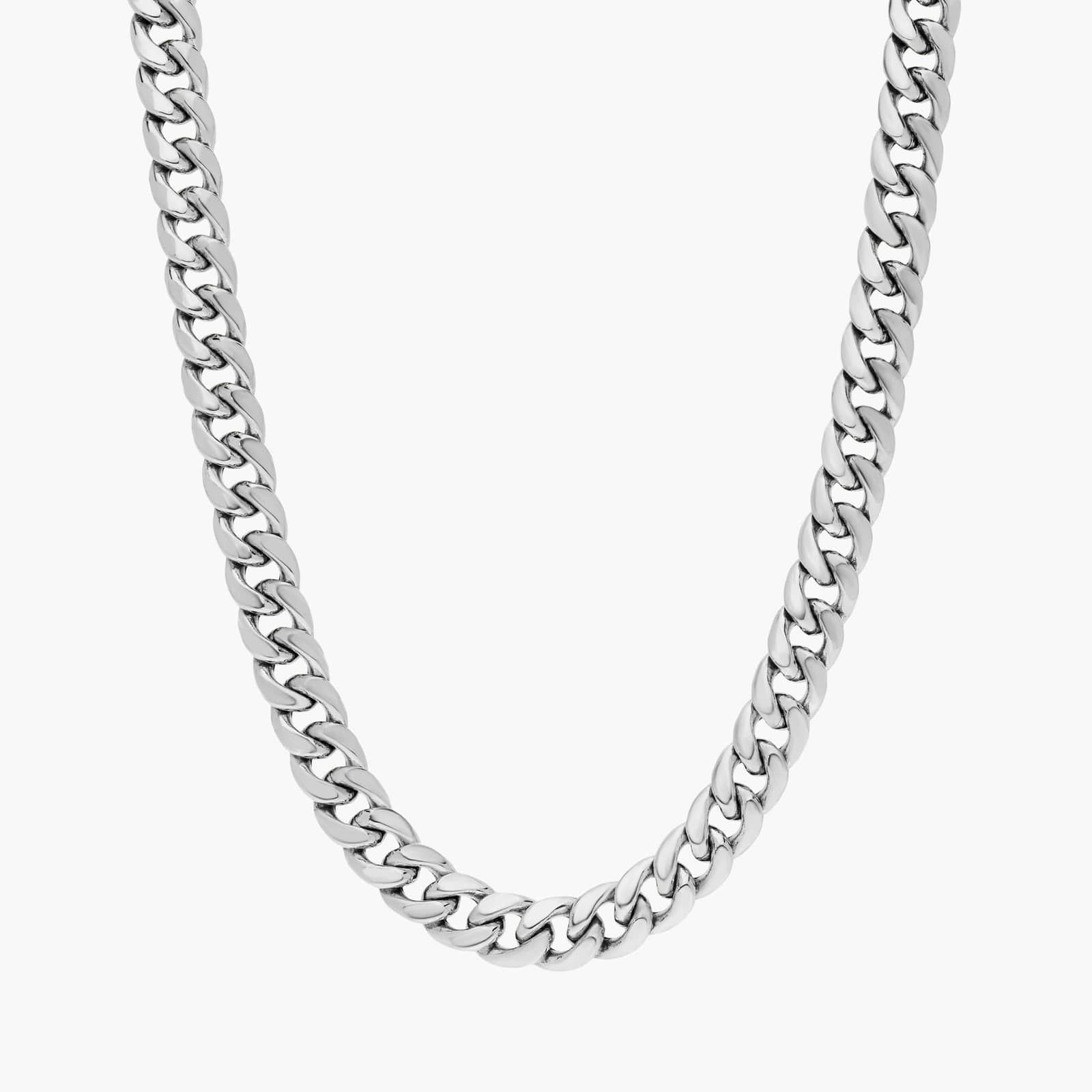 22" Miami Cuban Link Chain in 14k White Gold (6 mm)