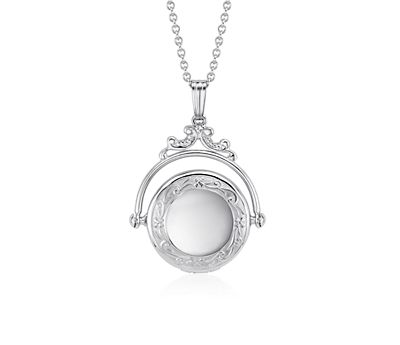 Victorian Spinning Locket in Sterling Silver