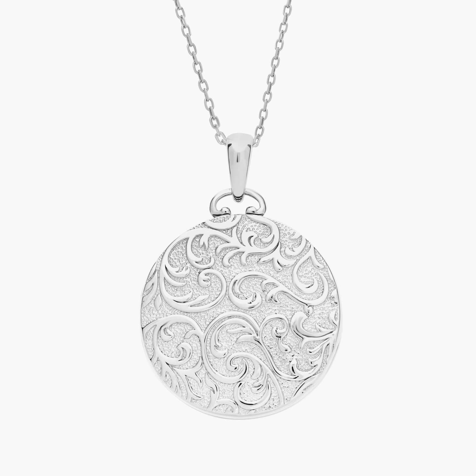 30" Monica Rich Kosann Vintage-Inspired Round Locket in Sterling Silver