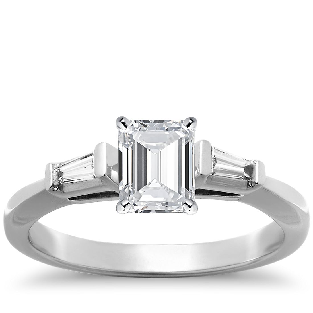 Tapered Baguette Diamond Engagement Ring