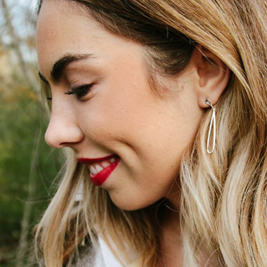 Opal Cushion Pendant and Open Teardrop Earrings in 14k White Gold