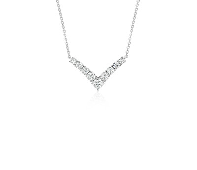 Diamond u0022Vu0022 Necklace