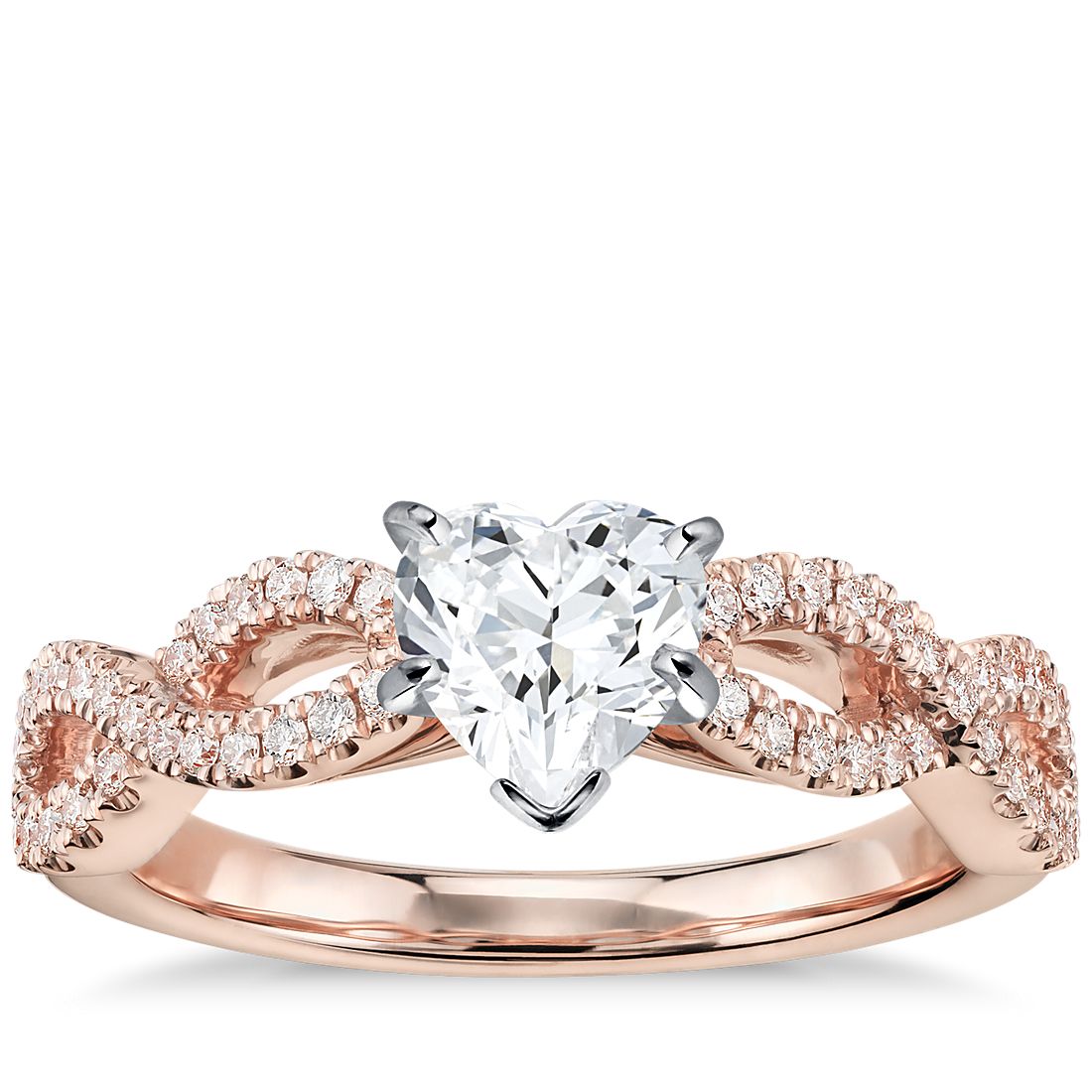 Infinity Twist Diamond Engagement Ring