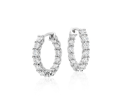 Diamond Hoop Earrings
