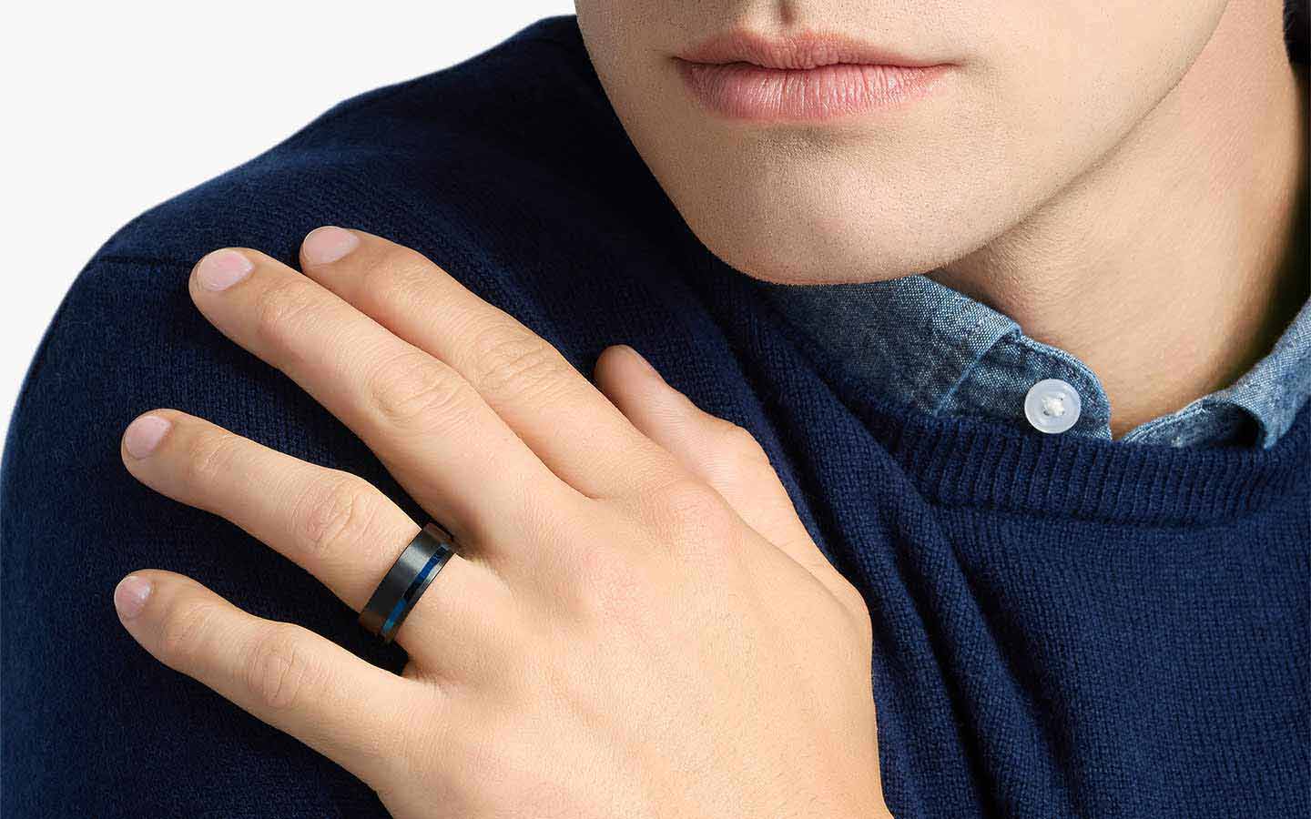 Close up of man's wedding ring