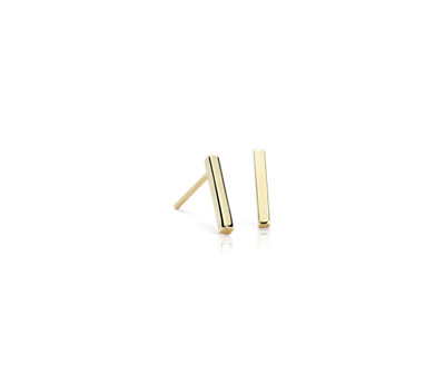 Bar Stud Earrings in 14k Yellow Gold