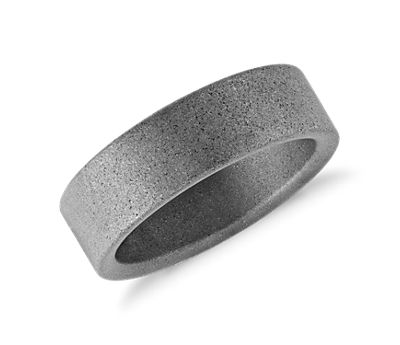 Sand Black Finish Wedding Ring