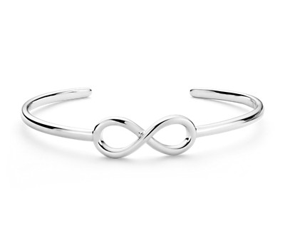Infinity Cuff Bracelet in Sterling Silver