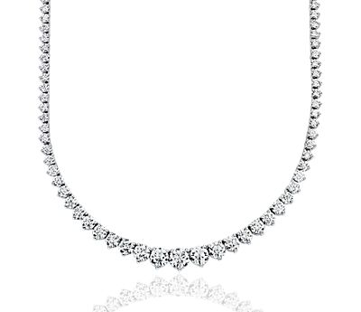 Eternity Diamond Necklace in 18k White Gold (10 ct. tw.)