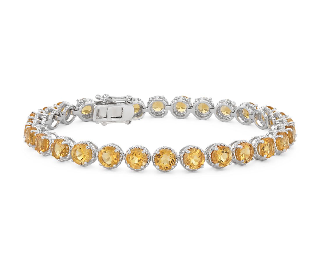 Citrine Round Rope Bracelet