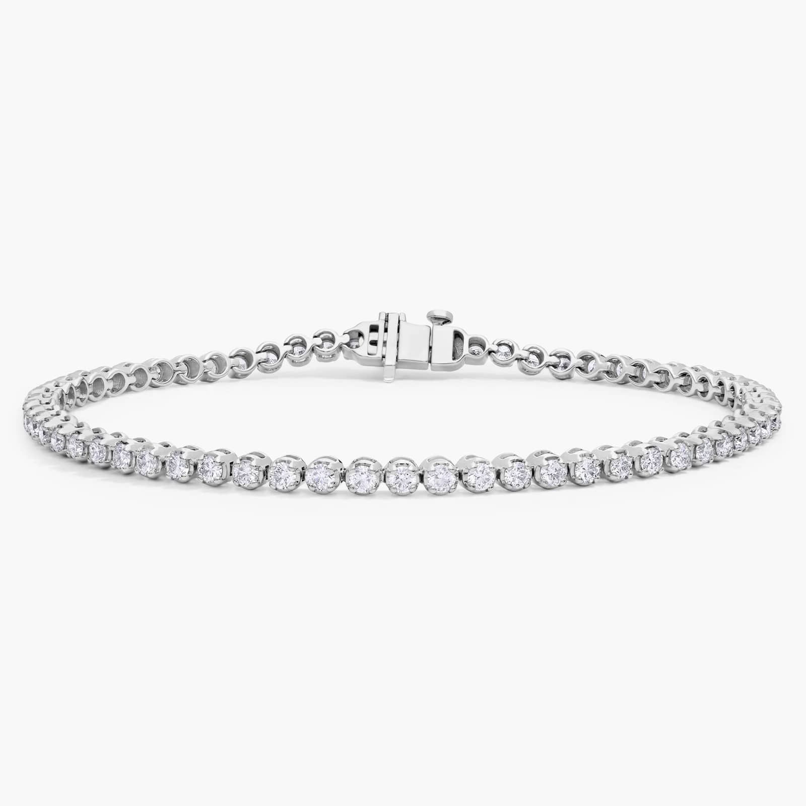 7" Four Prong Lab-Grown Diamond Tennis Bracelet In 14k White Gold (2 Ct.)