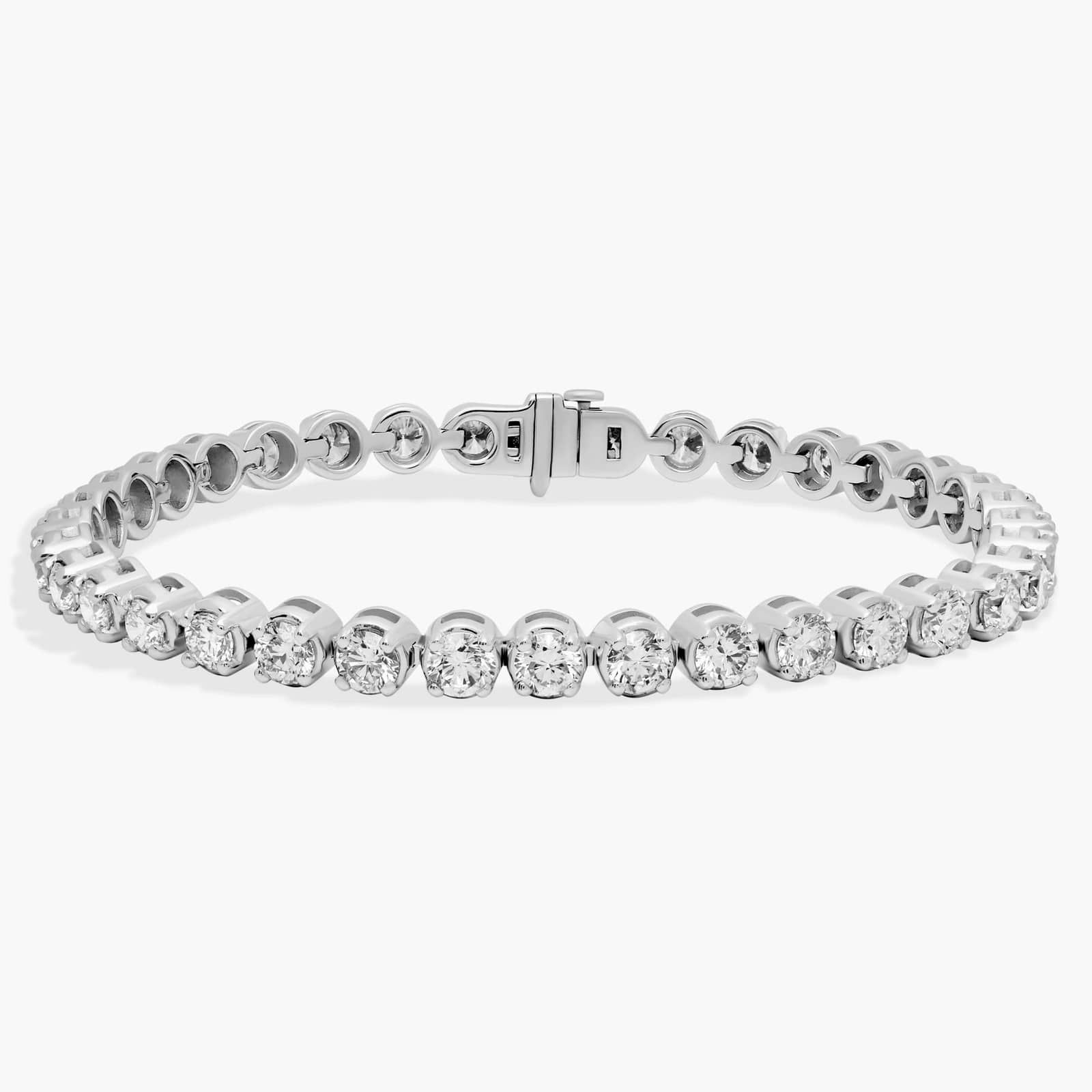 7 " Four Prong Lab-Grown Diamond Tennis Bracelet In 14k White Gold (8 Ct. - F-G / VS2-SI1)