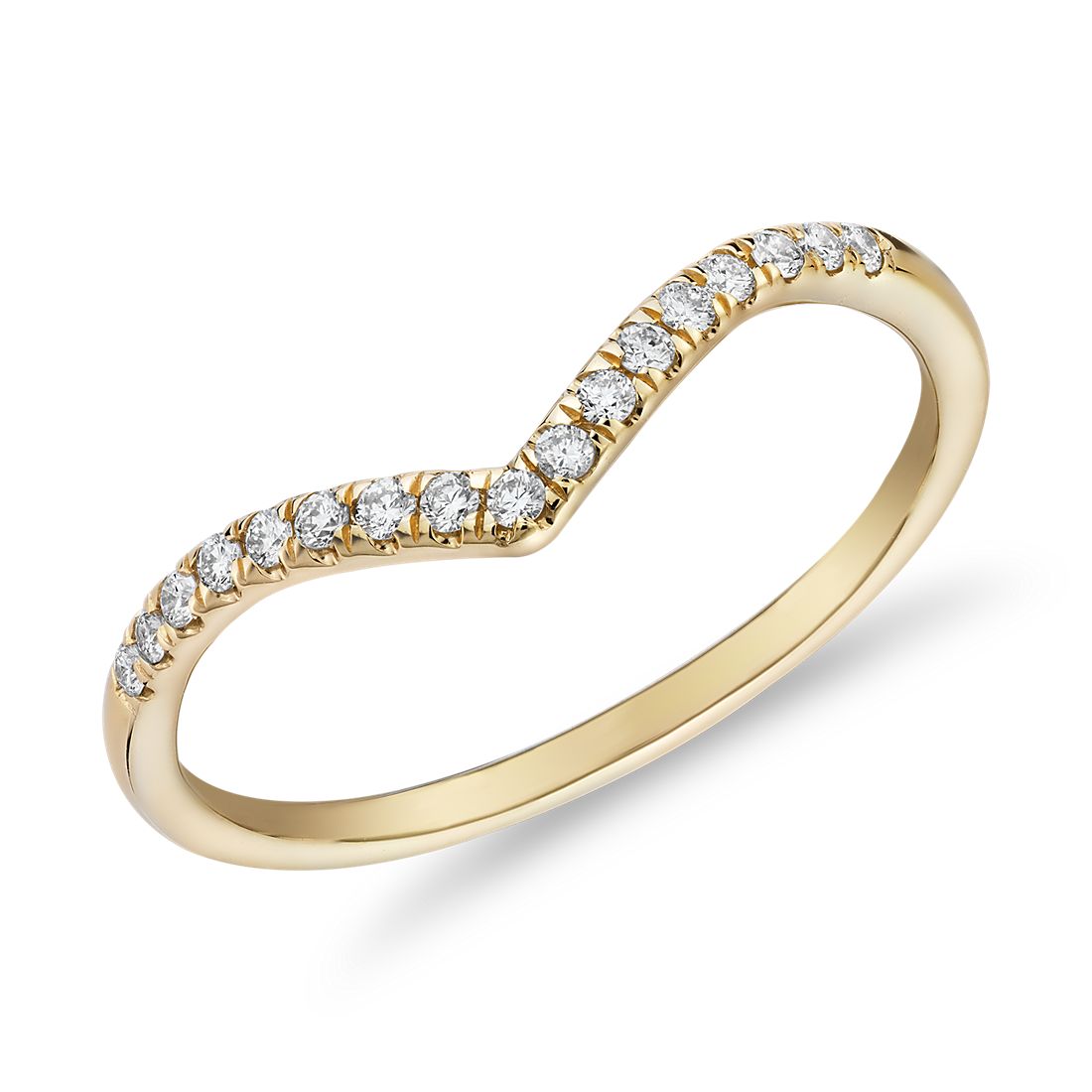 Diamond Chevron Stackable Fashion Ring
