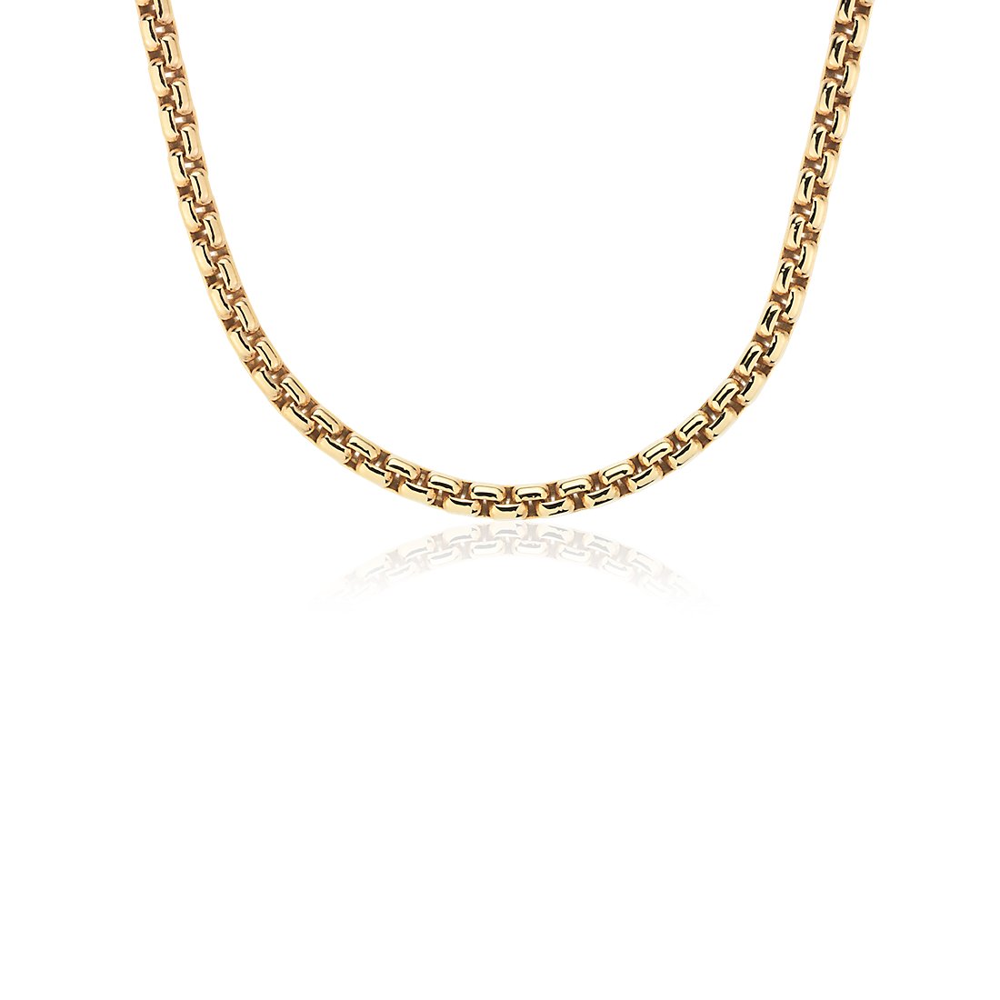 Box chain necklace in 18k yellow gold