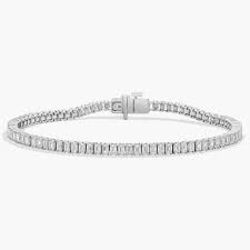 7" Emerald Cut Diamond Tennis Bracelet In 14K White Gold (5 Ct. tw. - H-I / SI1-SI2)