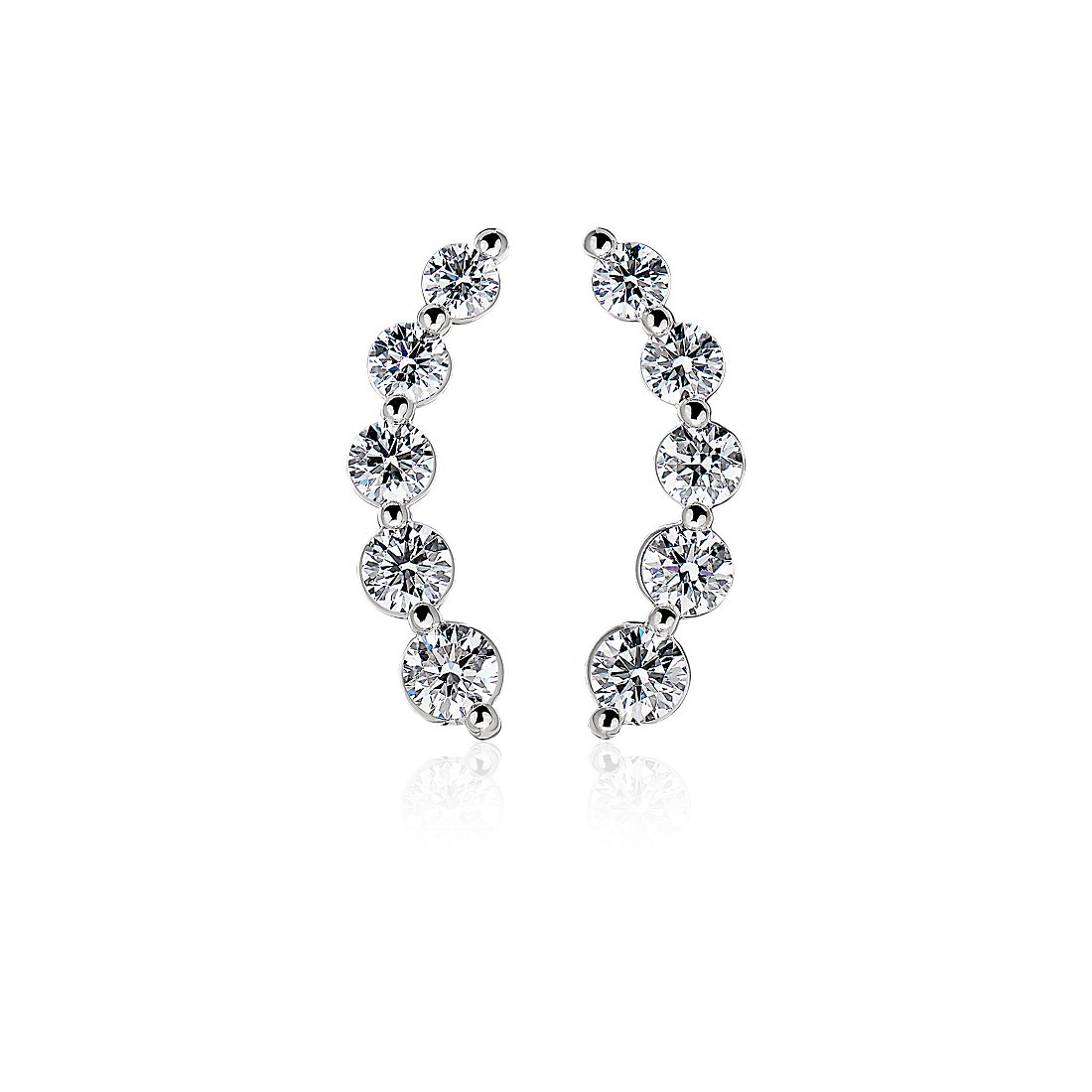 LIGHTBOX Lab-Grown Round Diamond Climber EarringsNot Available In United States