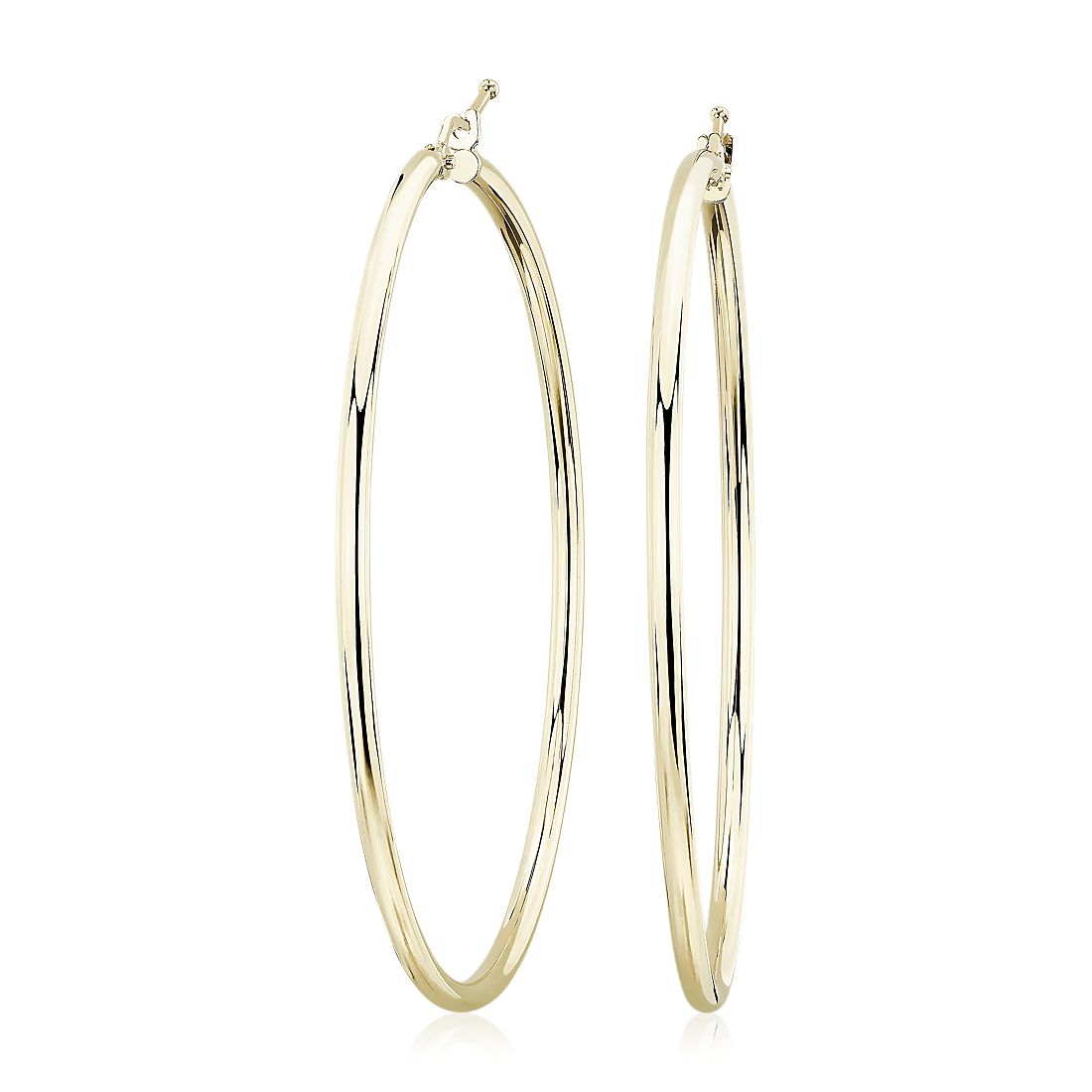 Large Hoop Earrings in 14k Yellow Gold (2 x 50 mm)