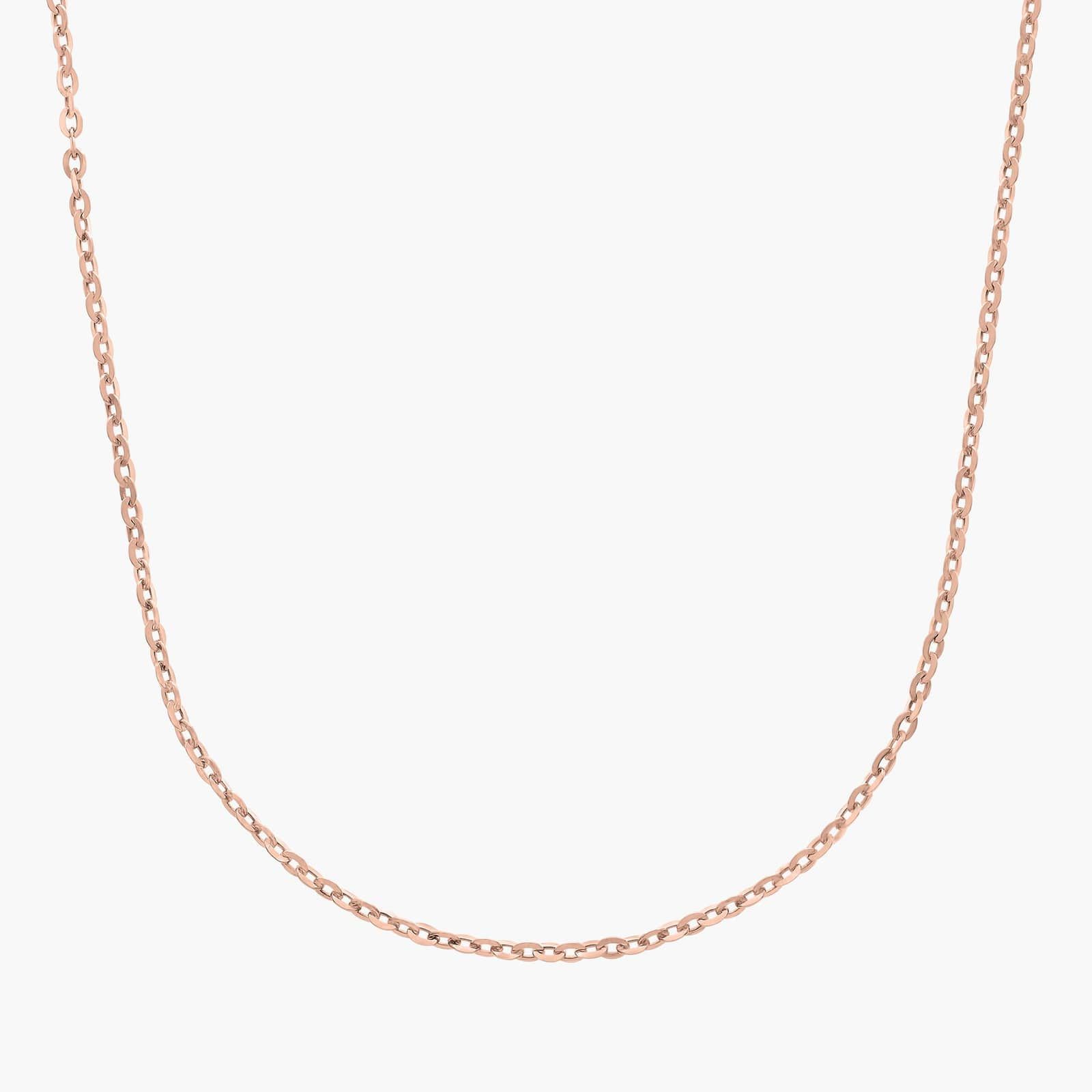 16" Cable Chain in 14k Rose Gold (1.15mm)