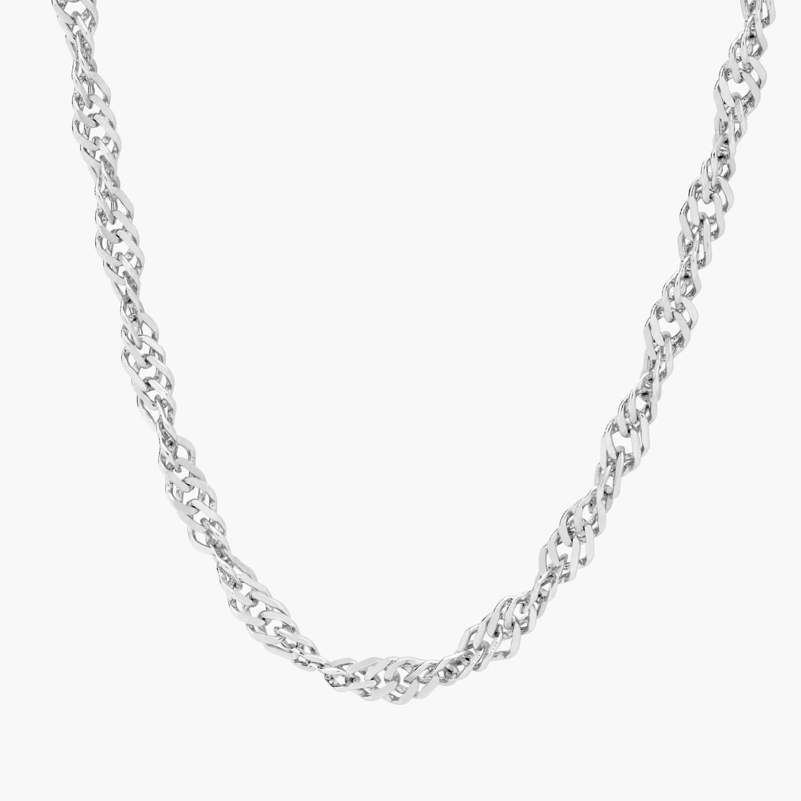 20" Singapore Chain in 14k White Gold (1.7 mm)