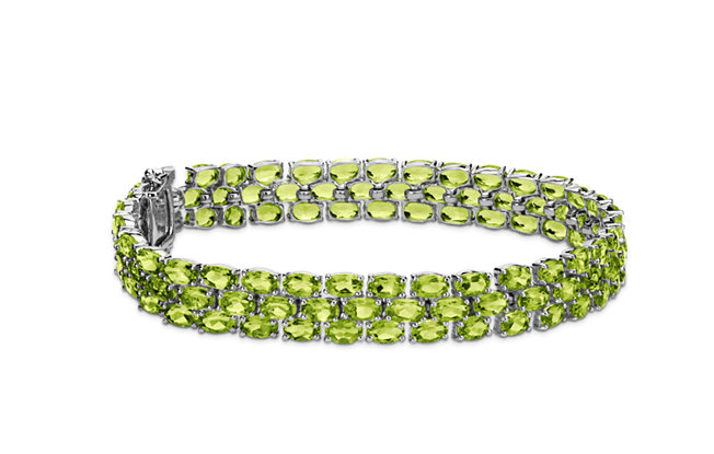 Green gemstone bracelet