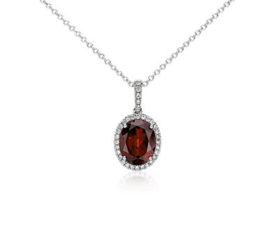 Garnet and Diamond Pendant