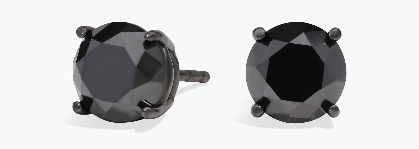 Black Diamond Stud Earrings in Black Rhodium-Plated 14K White Gold (3 Ct. Tw.)