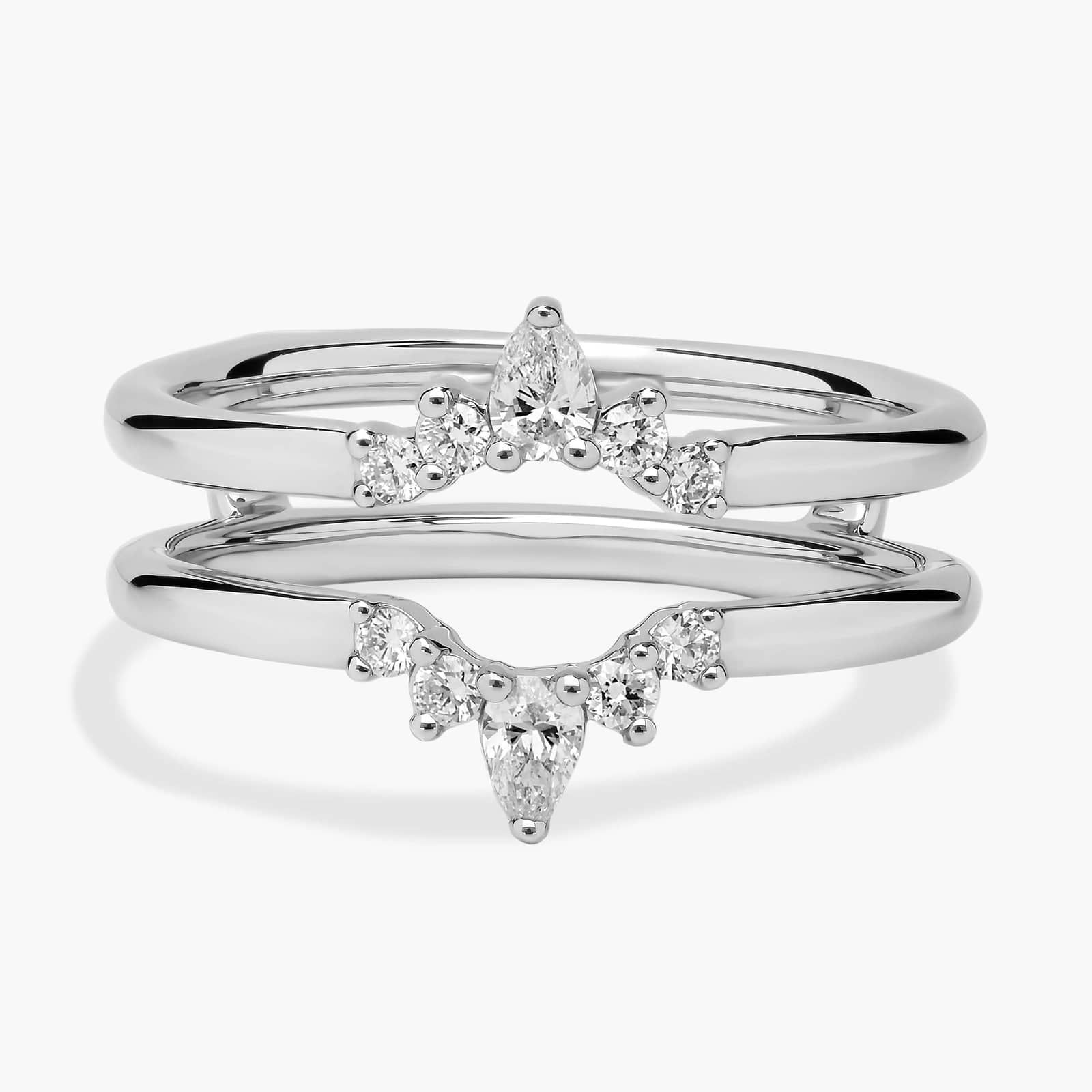 Crown Diamond Insert in 14k White Gold