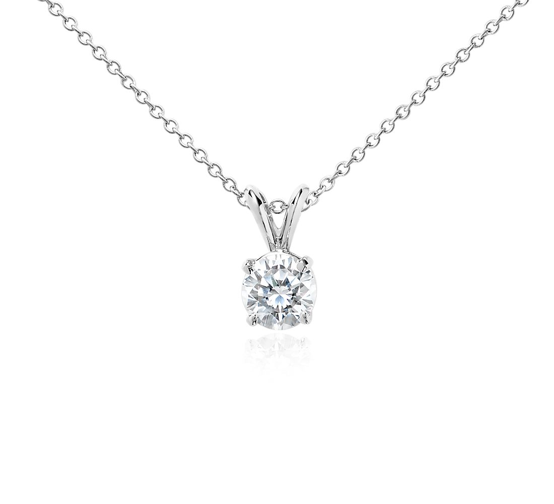Diamond solitaire pendant