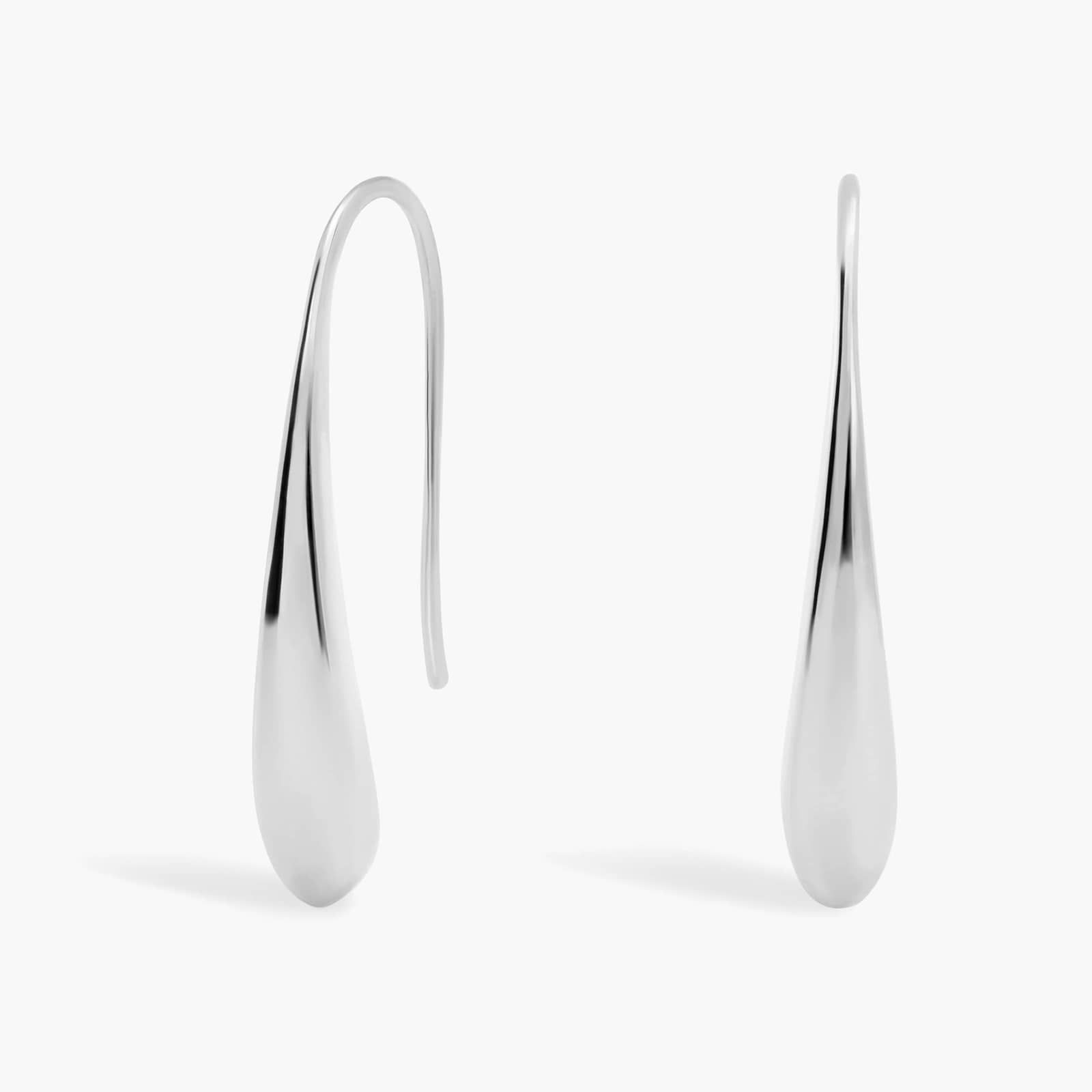 Dew Drop Threader Earrings in Sterling Silver