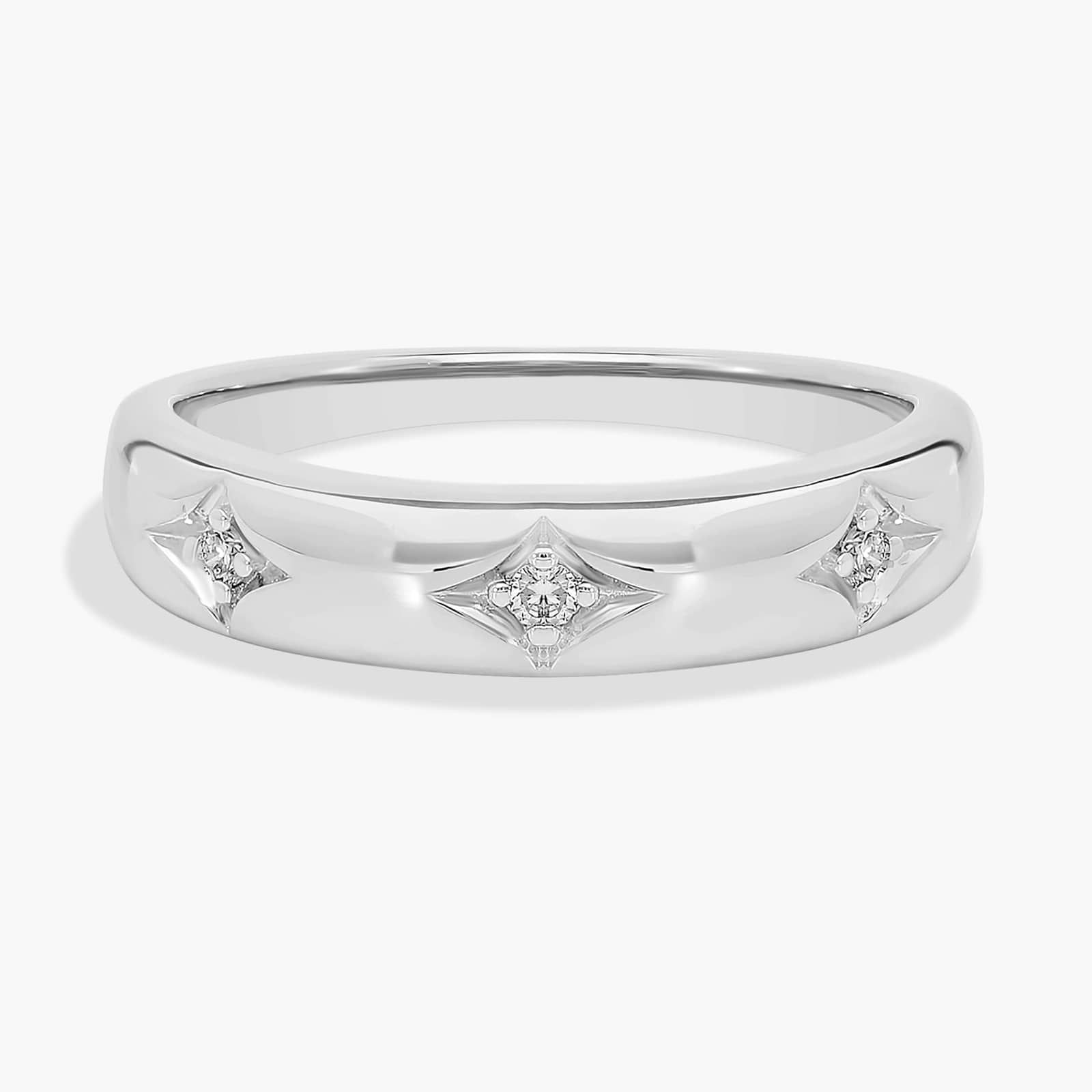 Diamond Flicker Fashion Band in 14K White Gold