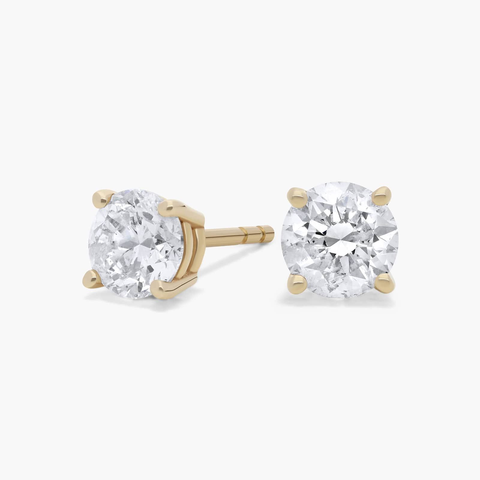 Diamond Stud Earrings in 14k Yellow Gold (1 ct. tw.)