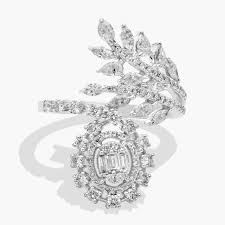 Diamond Wreath Fashion Ring In 14K White Gold (1 1/4 Ct. Tw.)