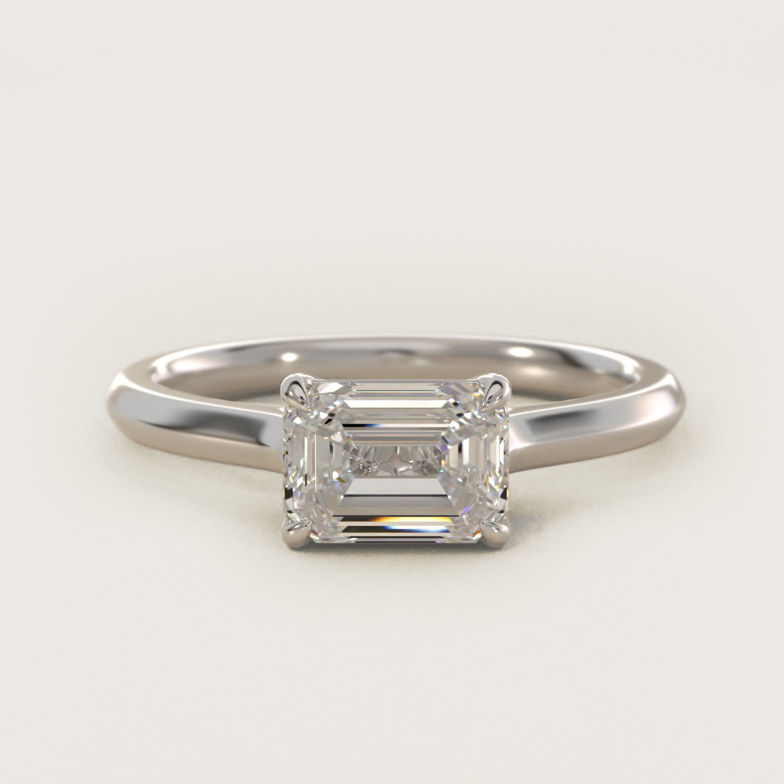 East West Solitaire in Platinum