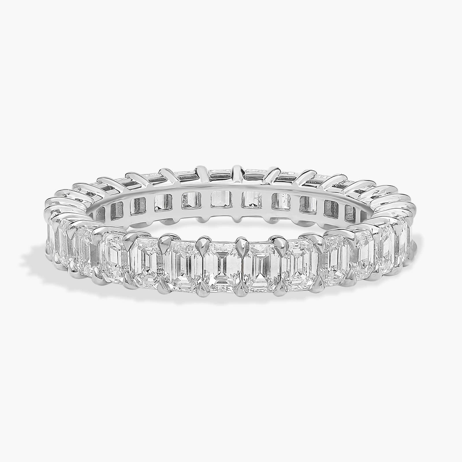 Emerald Cut Diamond Eternity Ring In Platinum (2 Ct. tw. - H-I / SI1-SI2)