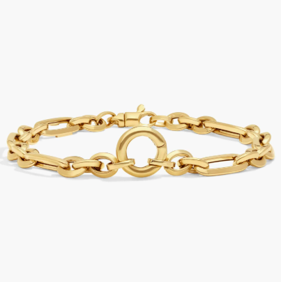 Fancy Link Chain Bracelet in 14K Yellow Gold