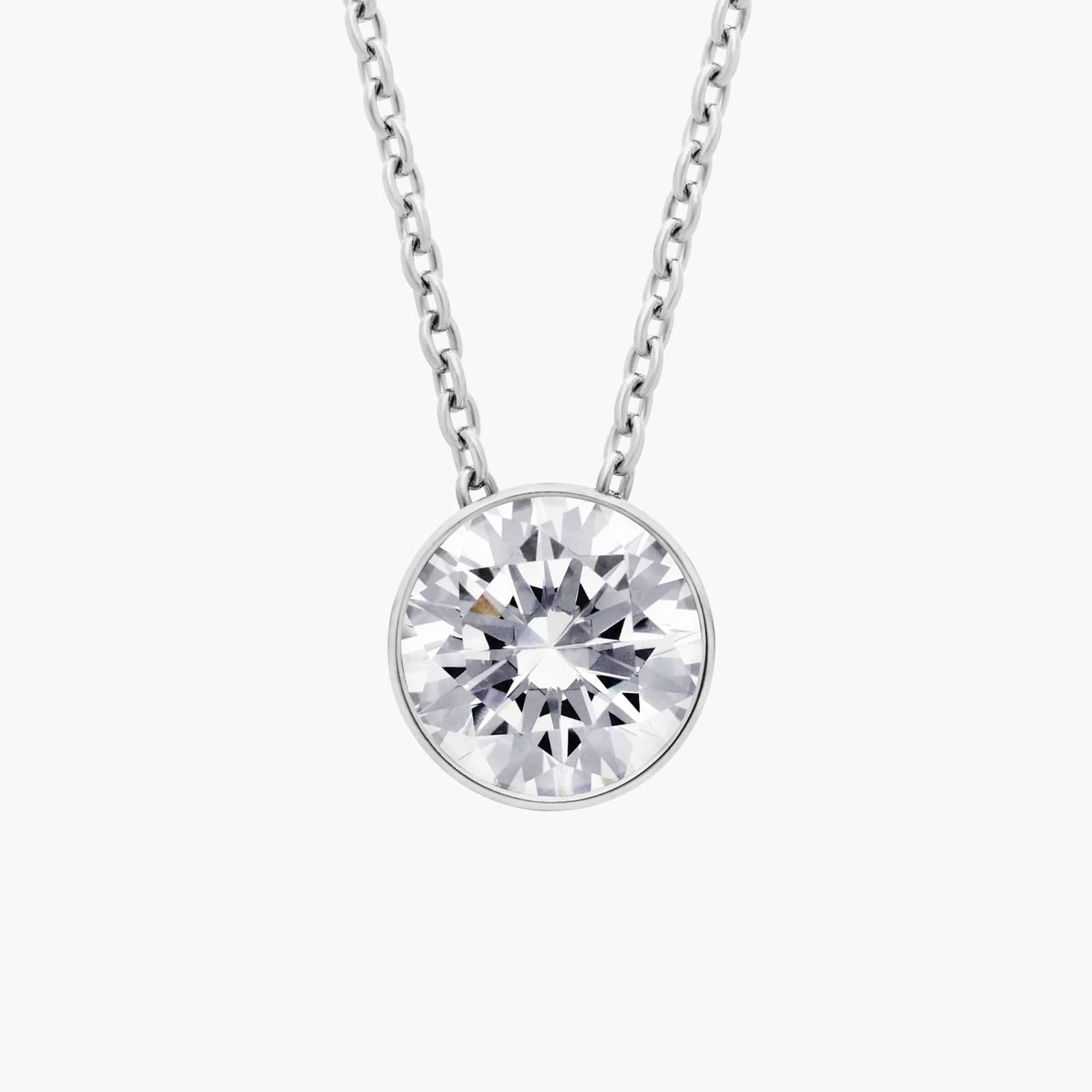 Floating Diamond Pendant in 14k White Gold (1 ct. tw.)