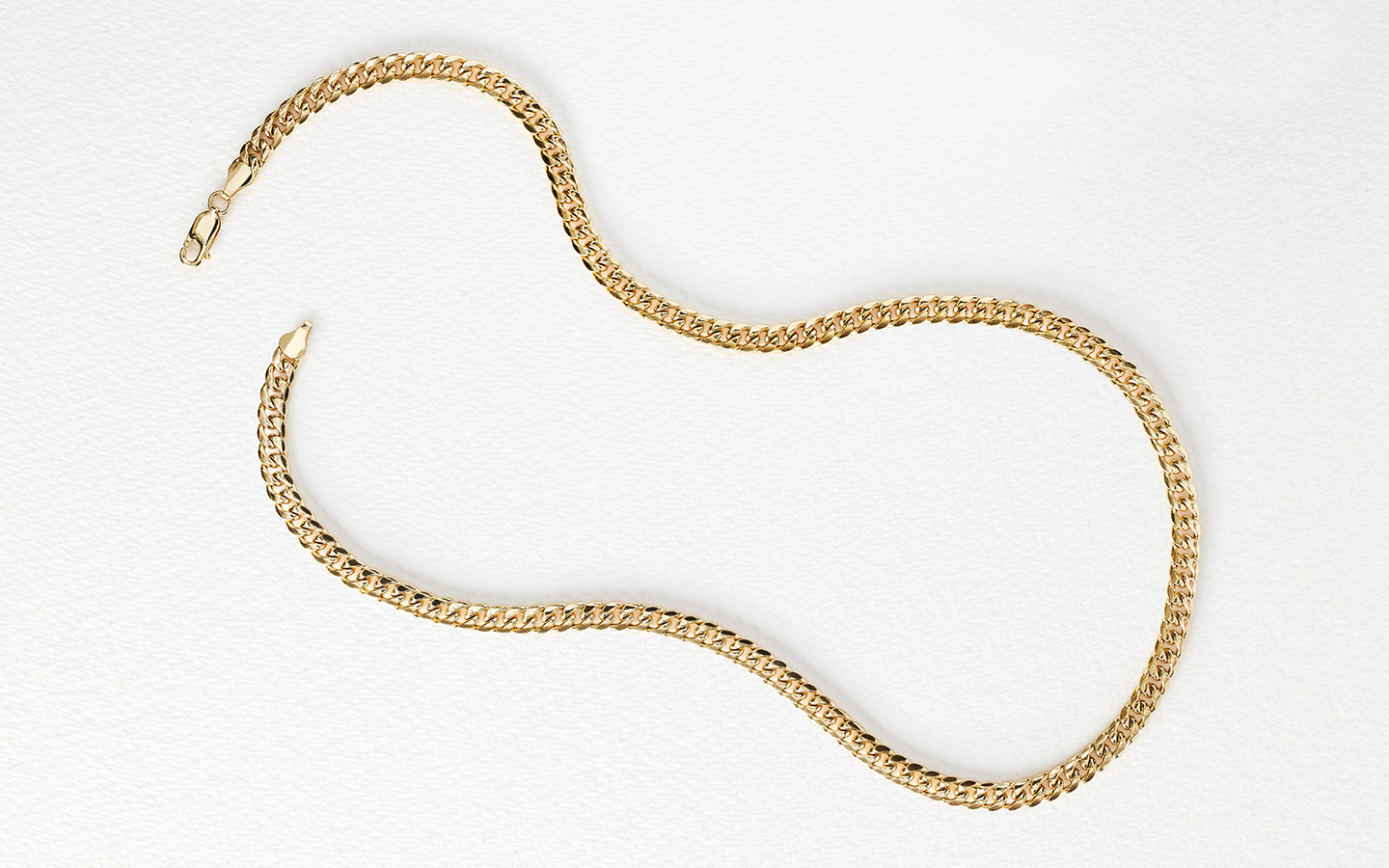 Solid gold Cuban chain.