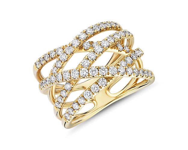 Diamond Wrap Fashion Ring In 14k Yellow Gold