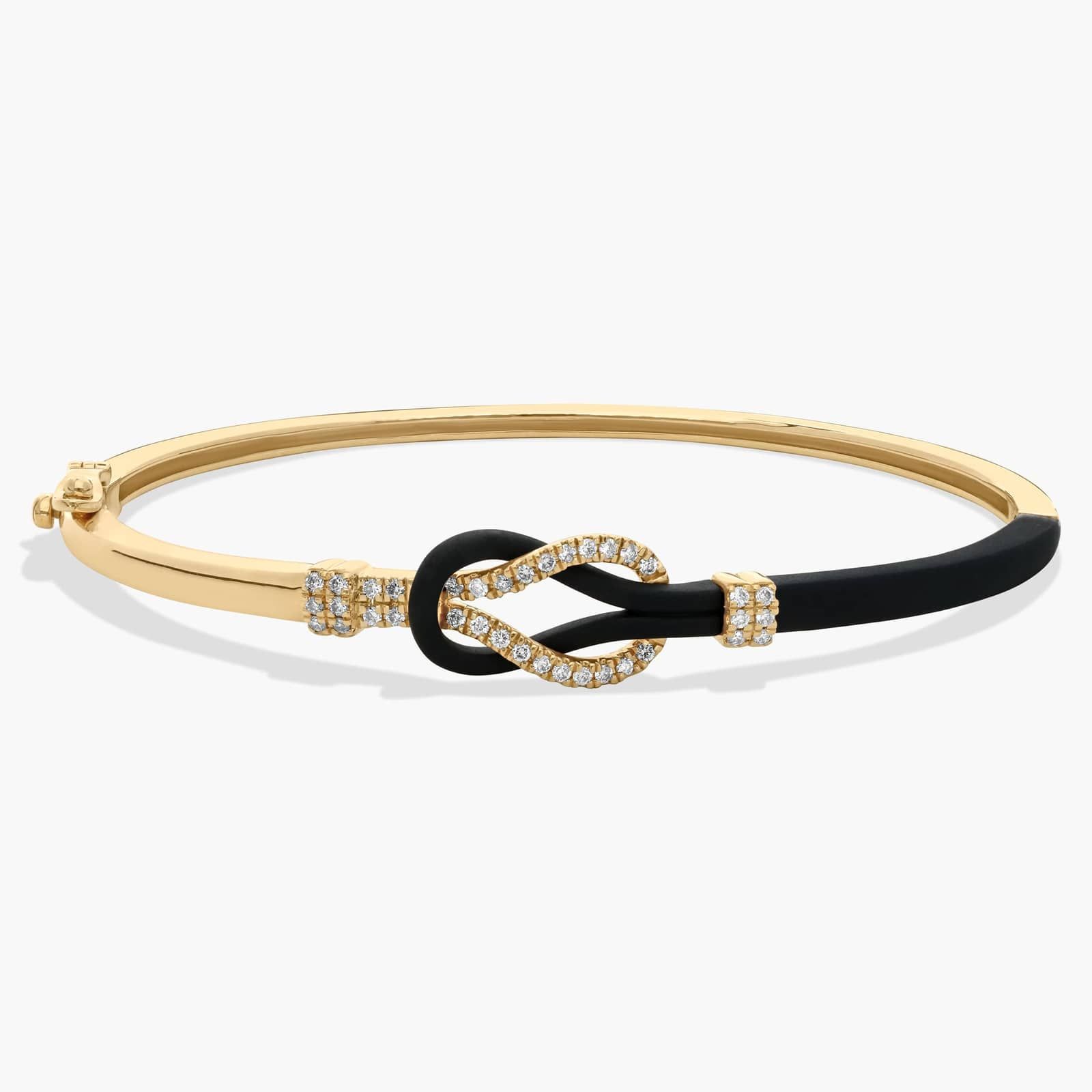 Lab Grown Diamond Love Knot Fashion Bangle Bracelet